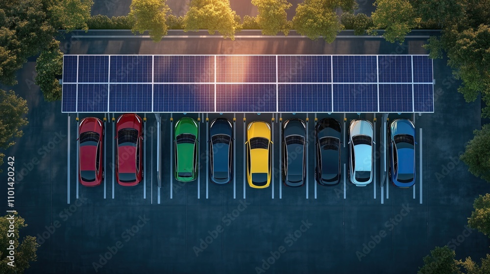Obraz premium Charger for electric cars, illustration