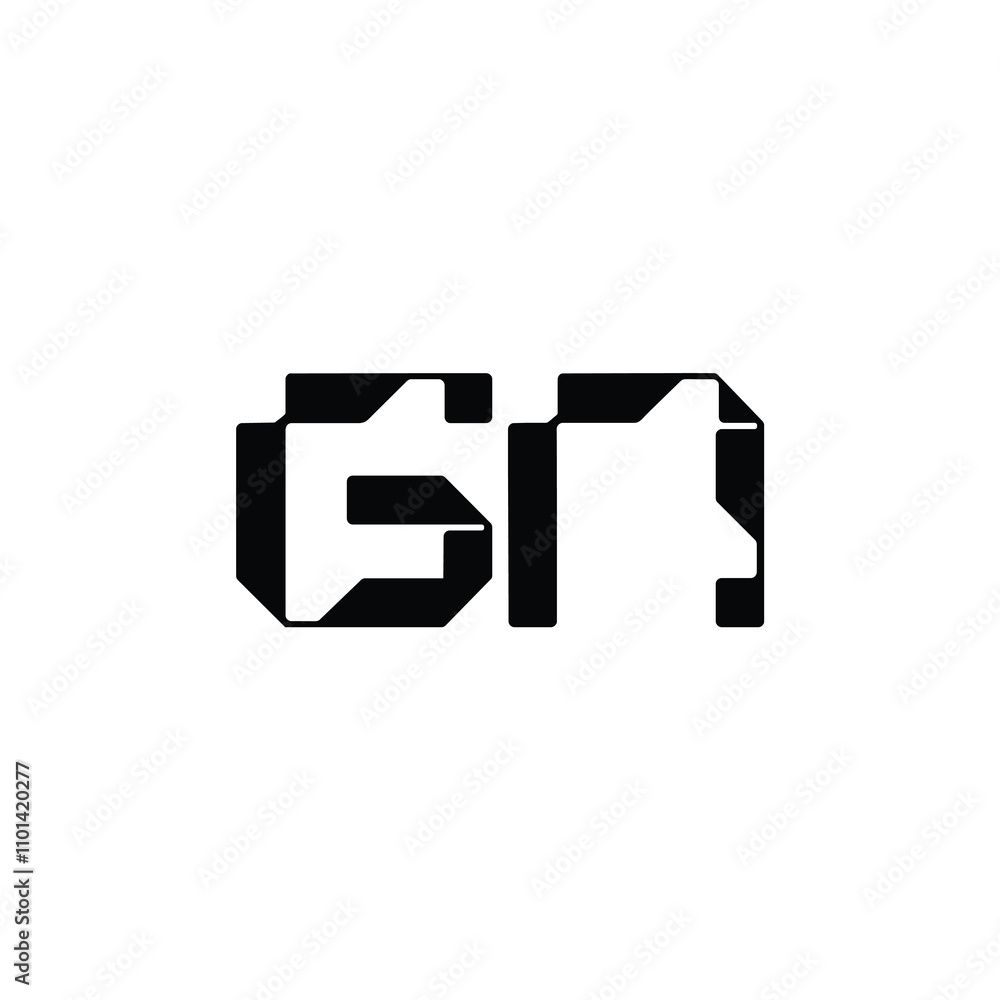 GN monogram logo design letter text name symbol monochrome logotype alphabet character simple logo
