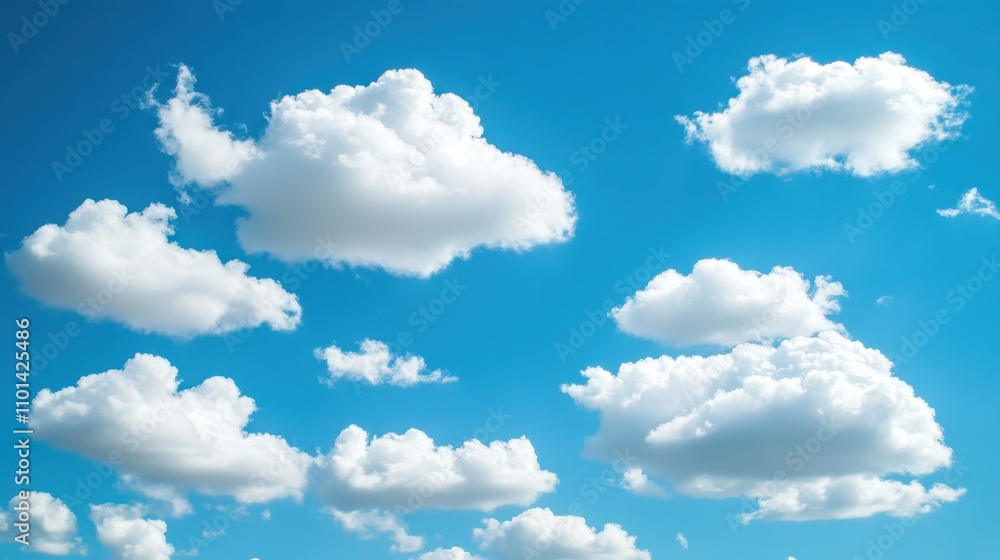 Obraz premium A blue sky with many clouds