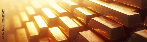 Ascending Golden Bars Refle...