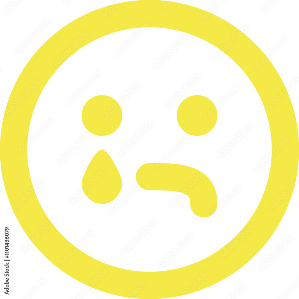 Fototapeta premium Emoji Cry icon logo design