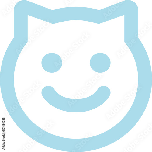 Emoji-Cat-Smile icon logo design