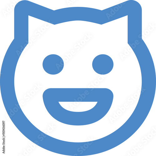 Emoji-Cat-Laugh icon logo design