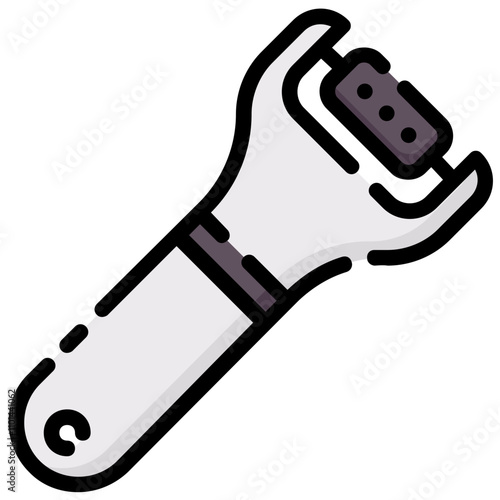 electric file foot filled outline vector icon