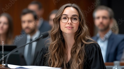 An employee, determined to seek justice for a wrongful termination, finds herself in court, presenting evidence and expertly articulating her case with the help of her legal team.