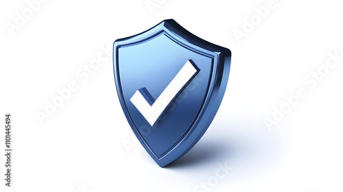 Free Download cartoon 3d Icon safety shield check mark perspective . Blue symbol security safety icon. Checkmark in minimalistic style. 3d vector illustration. white background	 - GFXLoad