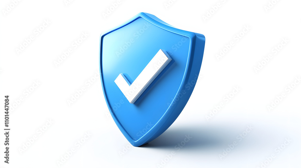 cartoon 3d Icon safety shield check mark perspective . Blue symbol security safety icon. Checkmark in minimalistic style. 3d vector illustration. white background cartoon 3d Icon safety shield check mark perspective . Blue symbol security safety icon. Checkmark in minimalistic style. 3d vector illustration. white background