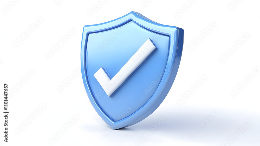 cartoon 3d Icon safety shield check mark perspective . Blue symbol security safety icon. Checkmark in minimalistic style. 3d vector illustration. white background cartoon 3d Icon safety shield check mark perspective . Blue symbol security safety icon. Checkmark in minimalistic style. 3d vector illustration. white background