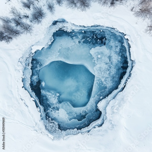 Pond de-icer on a white background, top view, sharp details photo