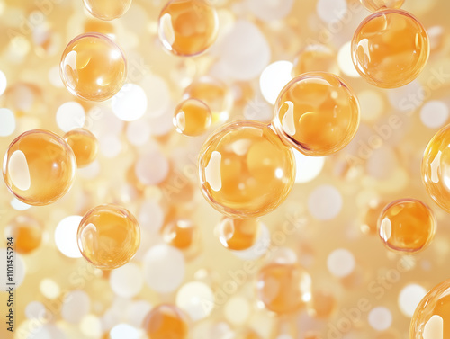 Vitamin C Molecules Under a Microscope Rejuvenating Skin Cells in Advanced Laboratory Research
