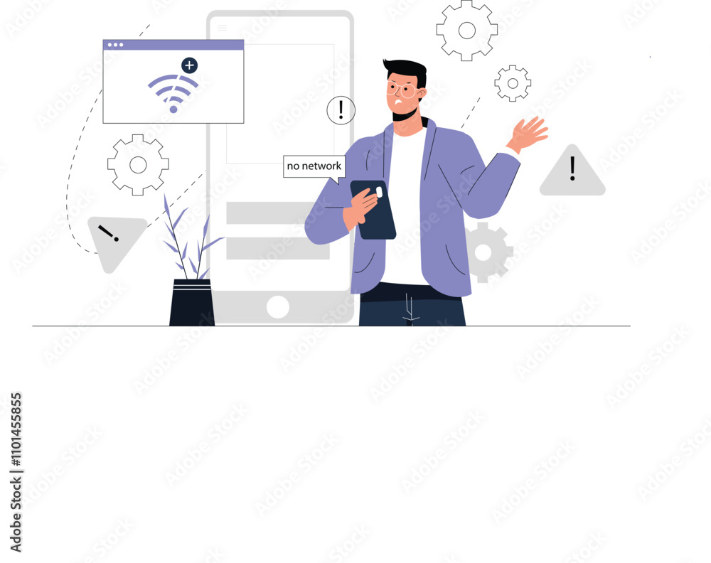 Fototapeta premium Internet Services Illustration