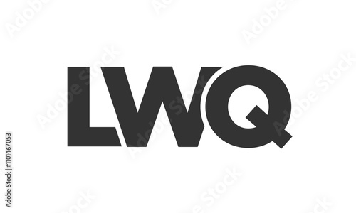 LWQ logo design template with strong and modern bold text. Initial based vector logotype featuring simple and minimal typography. Trendy company identity. photo