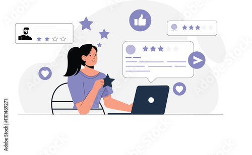 Customer Review Illustration