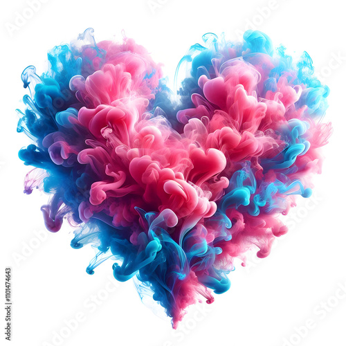 Abstract Heart Shape Smoke Illustration
