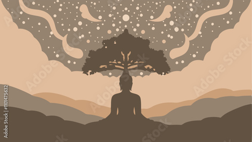 Meditation Under the Bodhi Tree: Enlightenment and Serenity