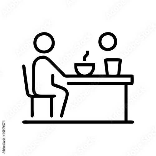 Break room icon showing a workplace rest area