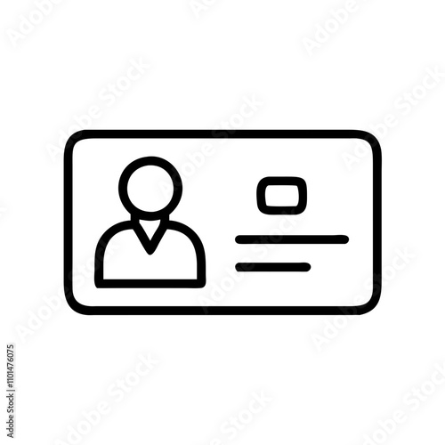 Business card icon for corporate identity and contact