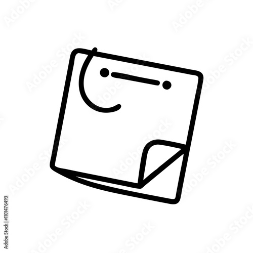 Sticky note icon for office reminders