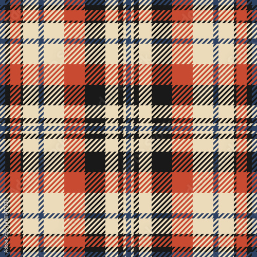 Textile design of textured plaid. Checkered fabric pattern swatch for shirt, dress, suit, wrapping paper print, invitation and gift card.