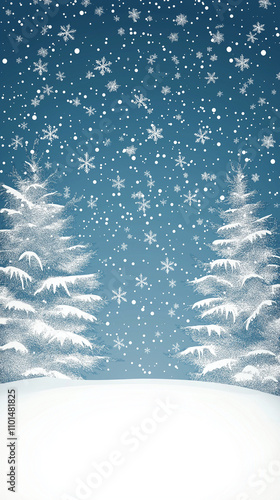 christmas background with snowflakes