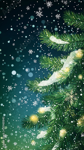 christmas tree in the night