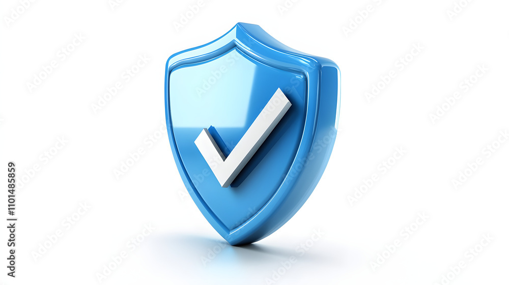 cartoon 3d Icon safety shield check mark perspective . Blue symbol security safety icon. Checkmark in minimalistic style. 3d vector illustration. white background cartoon 3d Icon safety shield check mark perspective . Blue symbol security safety icon. Checkmark in minimalistic style. 3d vector illustration. white background