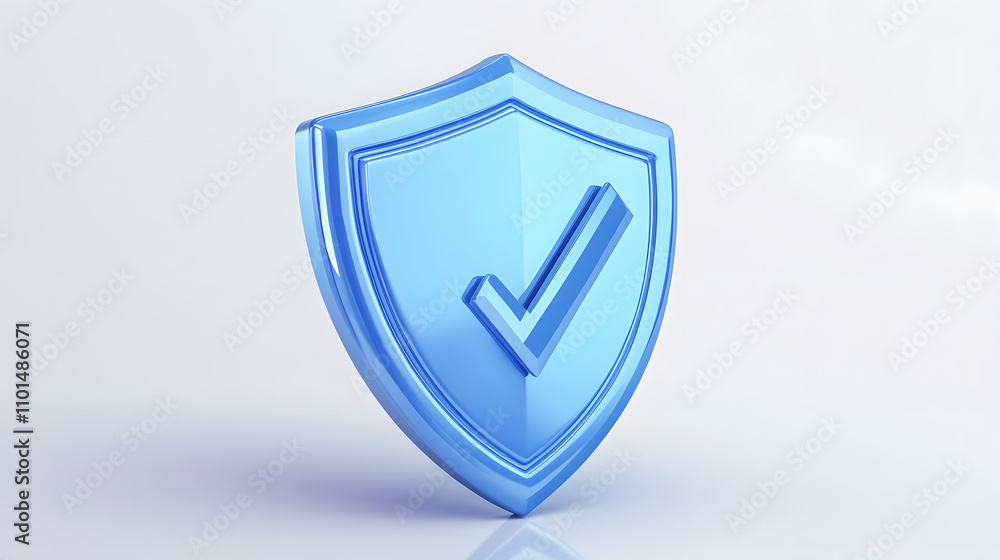 cartoon 3d Icon safety shield check mark perspective . Blue symbol security safety icon. Checkmark in minimalistic style. 3d vector illustration. white background cartoon 3d Icon safety shield check mark perspective . Blue symbol security safety icon. Checkmark in minimalistic style. 3d vector illustration. white background