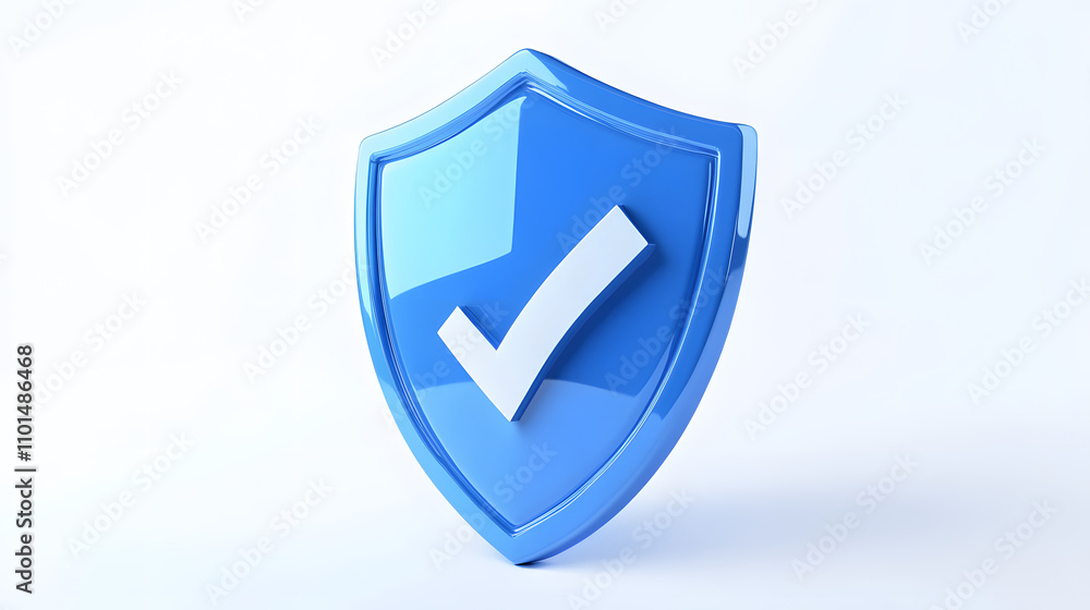 cartoon 3d Icon safety shield check mark perspective . Blue symbol security safety icon. Checkmark in minimalistic style. 3d vector illustration. white background cartoon 3d Icon safety shield check mark perspective . Blue symbol security safety icon. Checkmark in minimalistic style. 3d vector illustration. white background