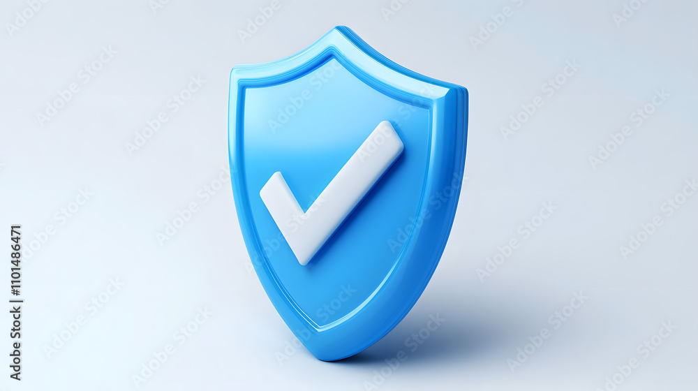 cartoon 3d Icon safety shield check mark perspective . Blue symbol security safety icon. Checkmark in minimalistic style. 3d vector illustration. white background cartoon 3d Icon safety shield check mark perspective . Blue symbol security safety icon. Checkmark in minimalistic style. 3d vector illustration. white background