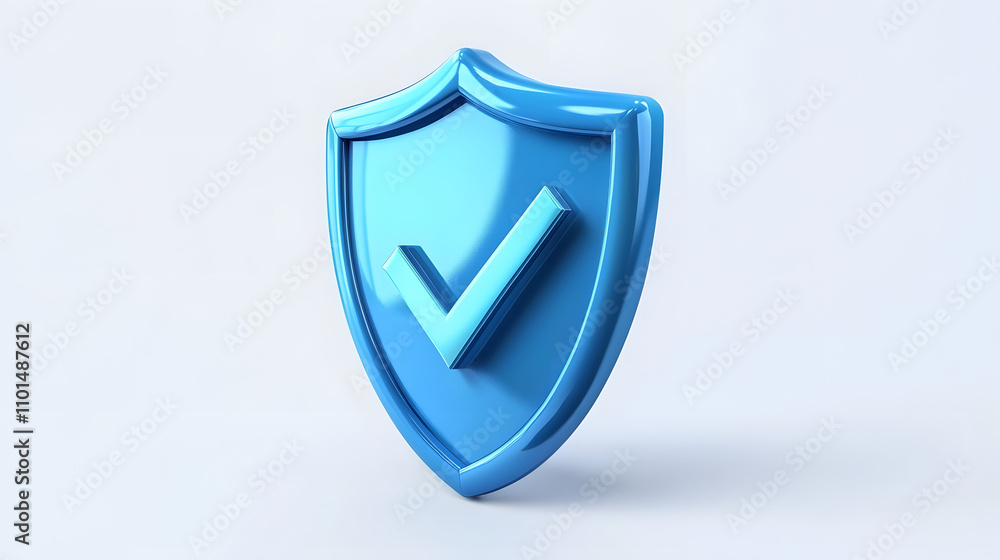 cartoon 3d Icon safety shield check mark perspective . Blue symbol security safety icon. Checkmark in minimalistic style. 3d vector illustration. white background cartoon 3d Icon safety shield check mark perspective . Blue symbol security safety icon. Checkmark in minimalistic style. 3d vector illustration. white background