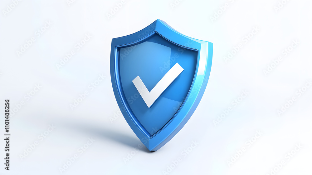 cartoon 3d Icon safety shield check mark perspective . Blue symbol security safety icon. Checkmark in minimalistic style. 3d vector illustration. white background cartoon 3d Icon safety shield check mark perspective . Blue symbol security safety icon. Checkmark in minimalistic style. 3d vector illustration. white background