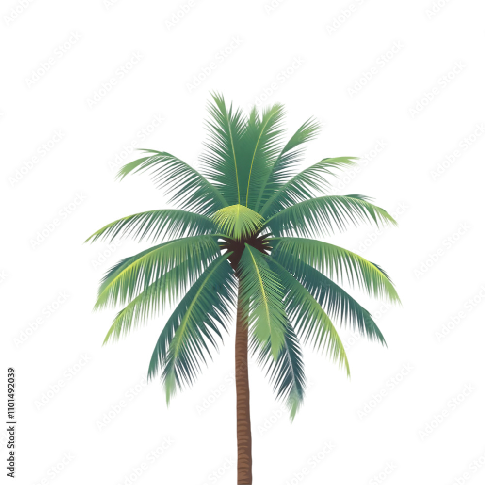 Relaxing Palm Tree in Tropical Paradise Nature Scene Digital Art Bright Environment Close-Up View Tranquility and Beauty for Relaxation Relaxing Palm Tree in Tropical Paradise Nature Scene Digital Art Bright Environment Close-Up View Tranquility and Beauty for Relaxation