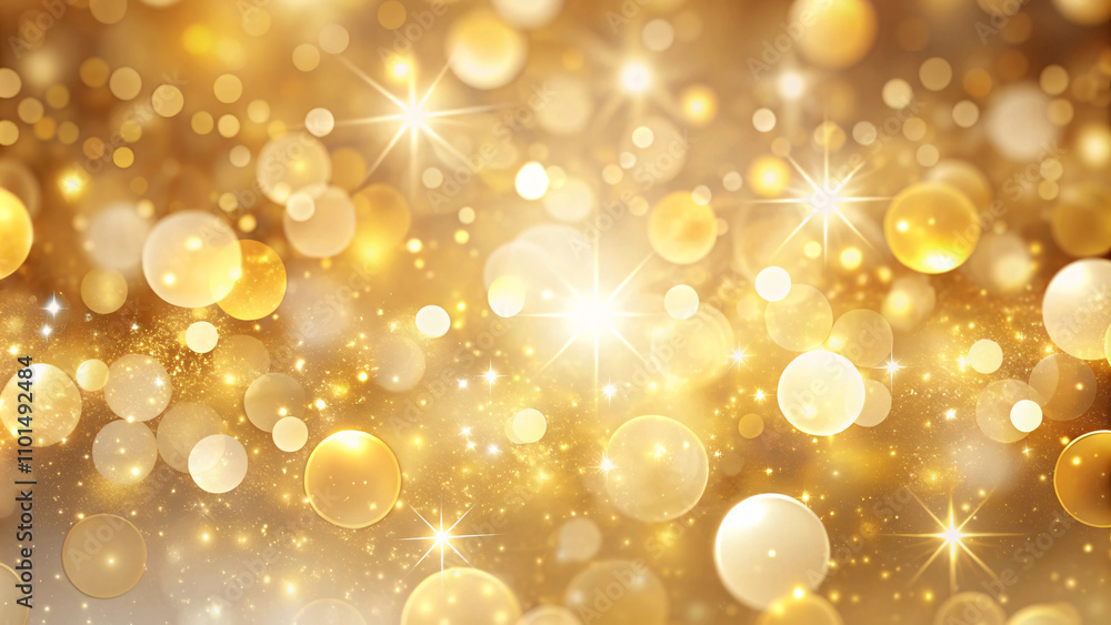 A cool golden and white bokeh background A cool golden and white bokeh background