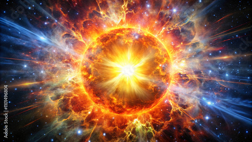 A cosmic explosion, a Big Bang supernova in space.