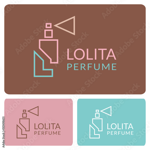 Perfume bottle logo is suitable for business, company, cosmetic and perfume shop.