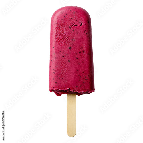 red Popsicle ice cream isolated on transparent background photo