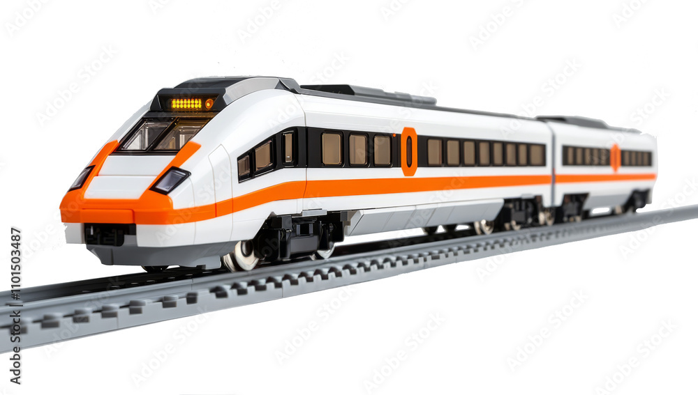Naklejka premium Modern train on transparent background