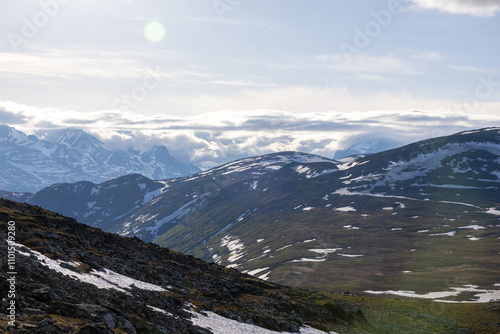 view near skierfe towards inner sarek national park