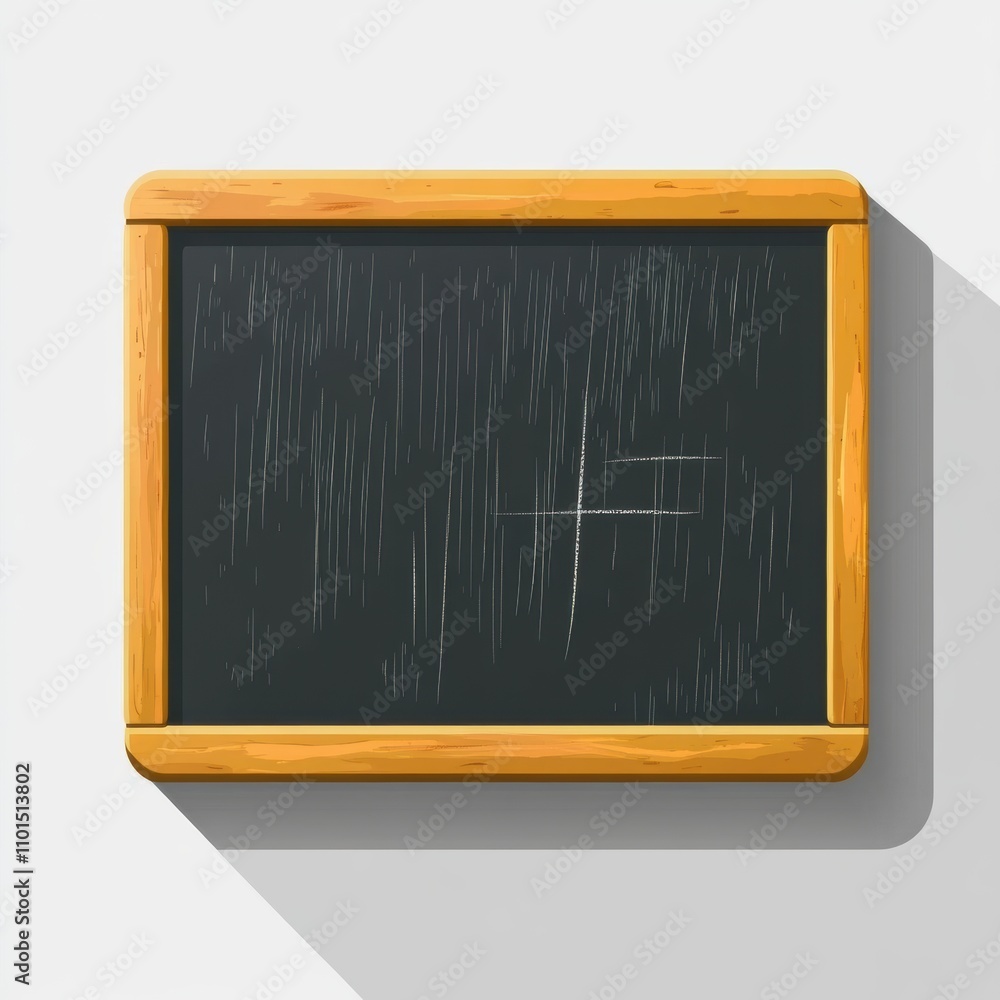 Simple Wooden Framed Blackboard with Textured Surface, Isolated on White Background, Ideal for Education, Creativity, and Arts, Displaying Blank Canvas for Writing or Drawing Simple Wooden Framed Blackboard with Textured Surface, Isolated on White Background, Ideal for Education, Creativity, and Arts, Displaying Blank Canvas for Writing or Drawing