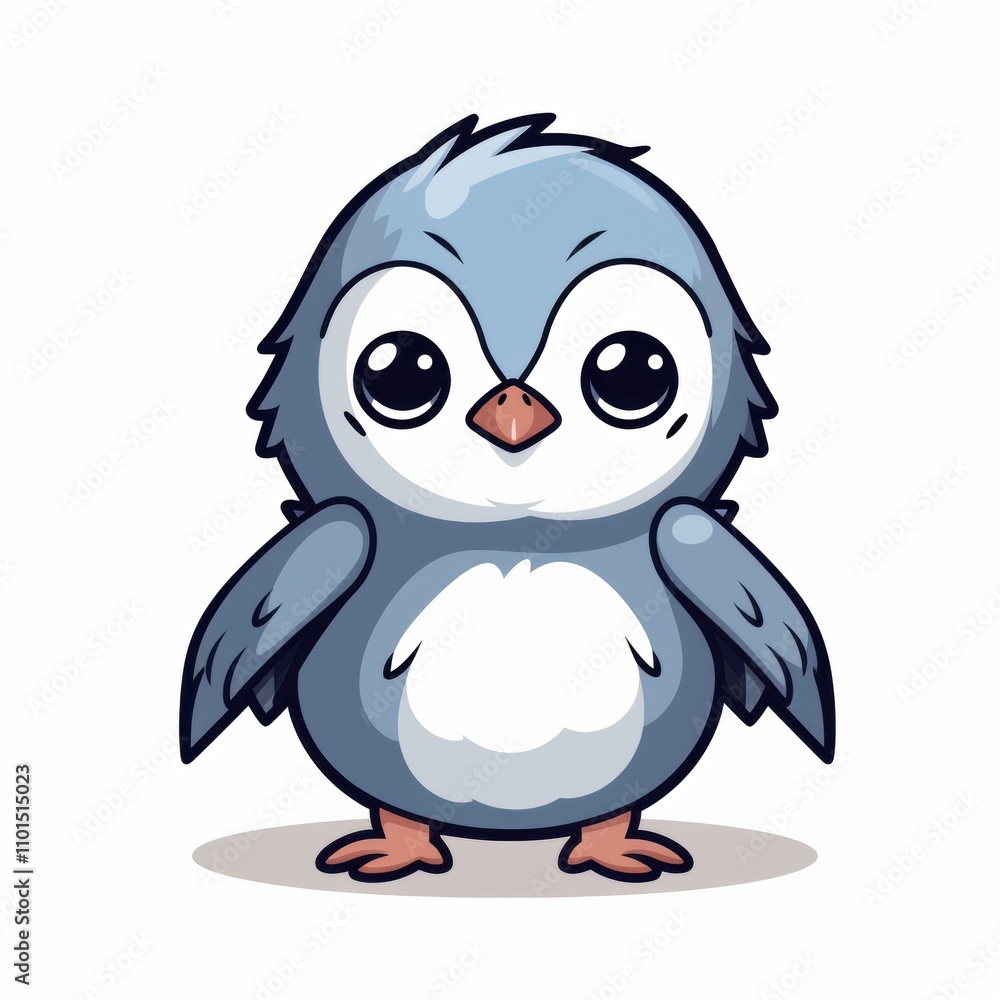 Adorable and Playful Cartoon Penguin Character with Big Eyes and Chubby Body, Perfect for Children's Books and Fun Illustrations Adorable and Playful Cartoon Penguin Character with Big Eyes and Chubby Body, Perfect for Children's Books and Fun Illustrations