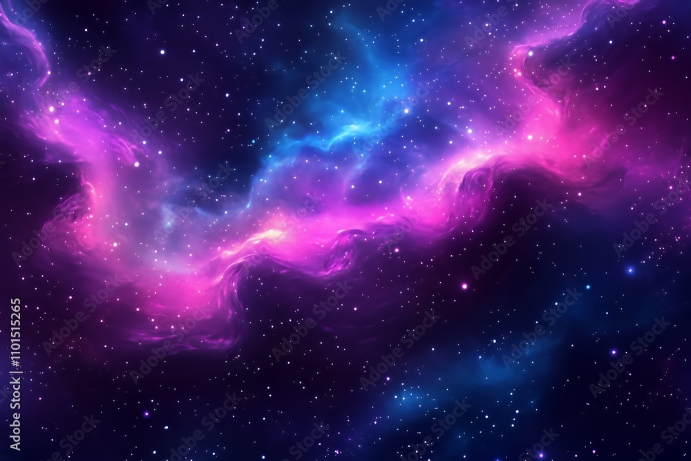 A vibrant cosmic scene depicting swirling nebulae and stars in a deep space background. A vibrant cosmic scene depicting swirling nebulae and stars in a deep space background.