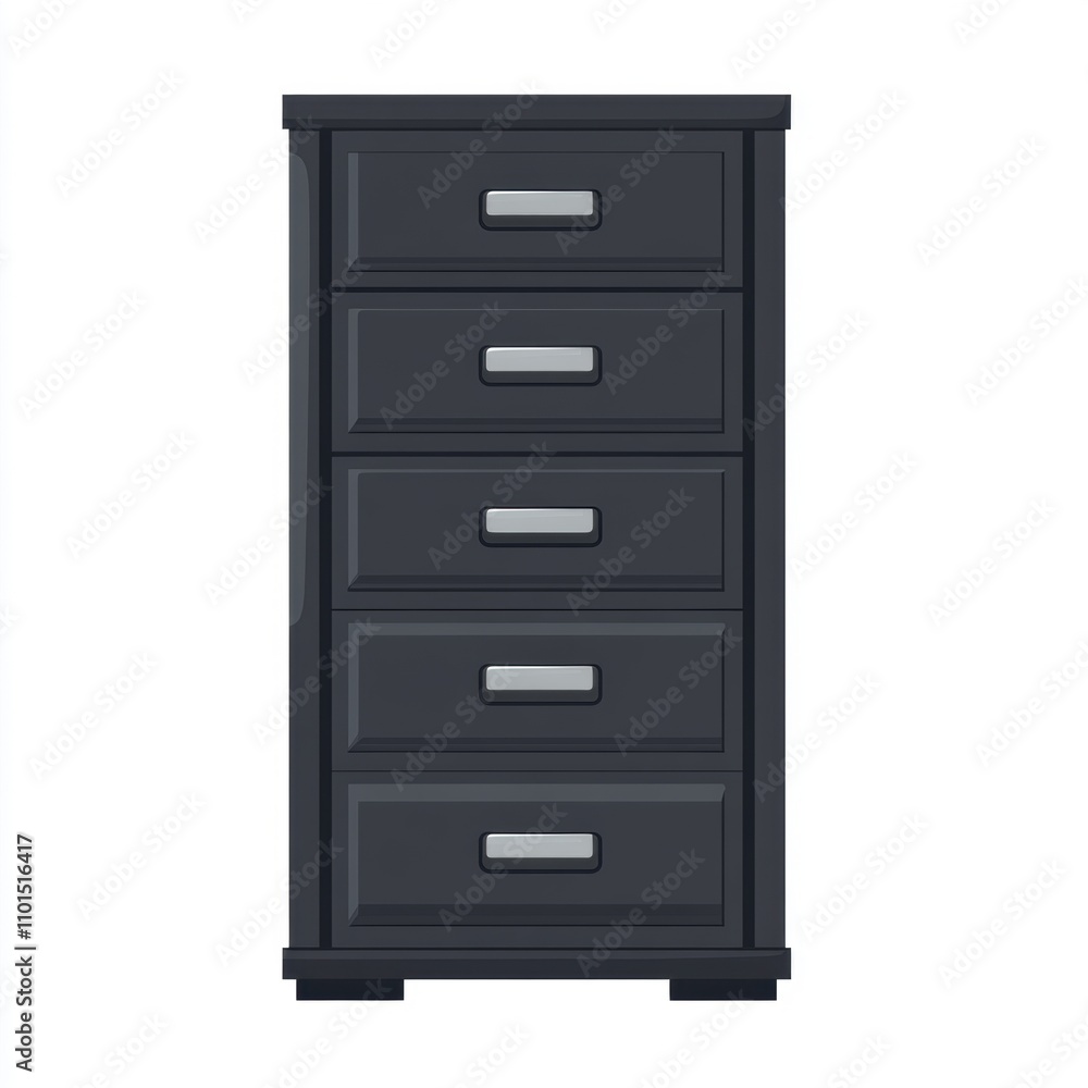 Stylish Black Nightstand with Four Drawers Perfect for Modern Bedroom Decor and Organized Storage Solutions in Home Interiors Stylish Black Nightstand with Four Drawers Perfect for Modern Bedroom Decor and Organized Storage Solutions in Home Interiors