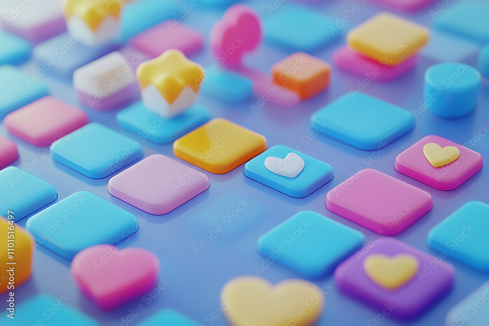 Pastel Hearts and Blocks: A Colorful 3D Abstract Design. Perfect for backgrounds, illustrations, and graphic design projects. Sweet, joyful, and vibrant. Pastel Hearts and Blocks: A Colorful 3D Abstract Design. Perfect for backgrounds, illustrations, and graphic design projects. Sweet, joyful, and vibrant.