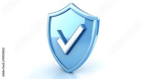 Free Download cartoon 3d Icon safety shield check mark perspective . Blue symbol security safety icon. Checkmark in minimalistic style. 3d vector illustration. white background	 - GFXLoad