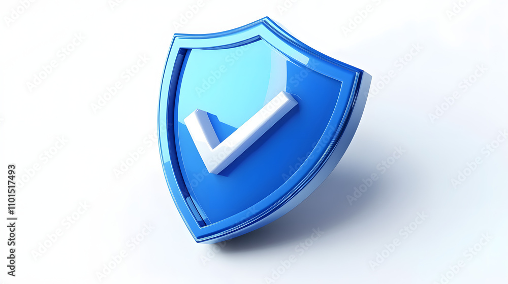 cartoon 3d Icon safety shield check mark perspective . Blue symbol security safety icon. Checkmark in minimalistic style. 3d vector illustration. white background cartoon 3d Icon safety shield check mark perspective . Blue symbol security safety icon. Checkmark in minimalistic style. 3d vector illustration. white background