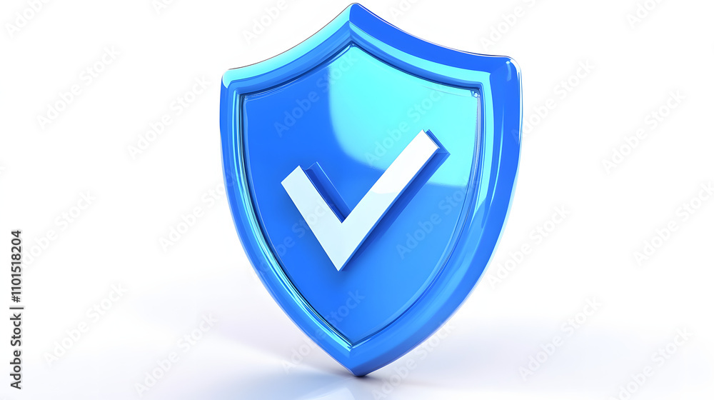 cartoon 3d Icon safety shield check mark perspective . Blue symbol security safety icon. Checkmark in minimalistic style. 3d vector illustration. white background cartoon 3d Icon safety shield check mark perspective . Blue symbol security safety icon. Checkmark in minimalistic style. 3d vector illustration. white background