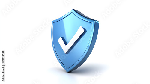 Free Download cartoon 3d Icon safety shield check mark perspective . Blue symbol security safety icon. Checkmark in minimalistic style. 3d vector illustration. white background	 - GFXLoad