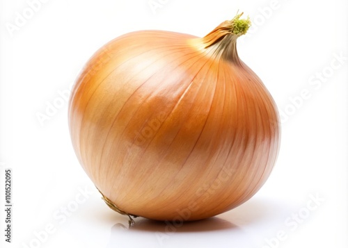 Wallpaper Mural Isolated Onion Bulb with High Depth of Field on a Soft White Background, Showcasing Its Texture and Natural Colors for Culinary and Health-Related Imagery Torontodigital.ca