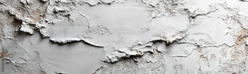 Obraz premium A close up of a peeling wall with a heart shaped hole, white background