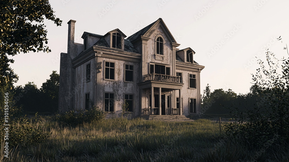 Abandoned victorian house rural area photography overgrown landscape dramatic angle Abandoned victorian house rural area photography overgrown landscape dramatic angle